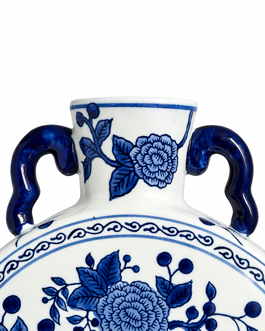 Oriental Grace Decorative Vase For Home & Item for Home Decoration (Blue Pottery )