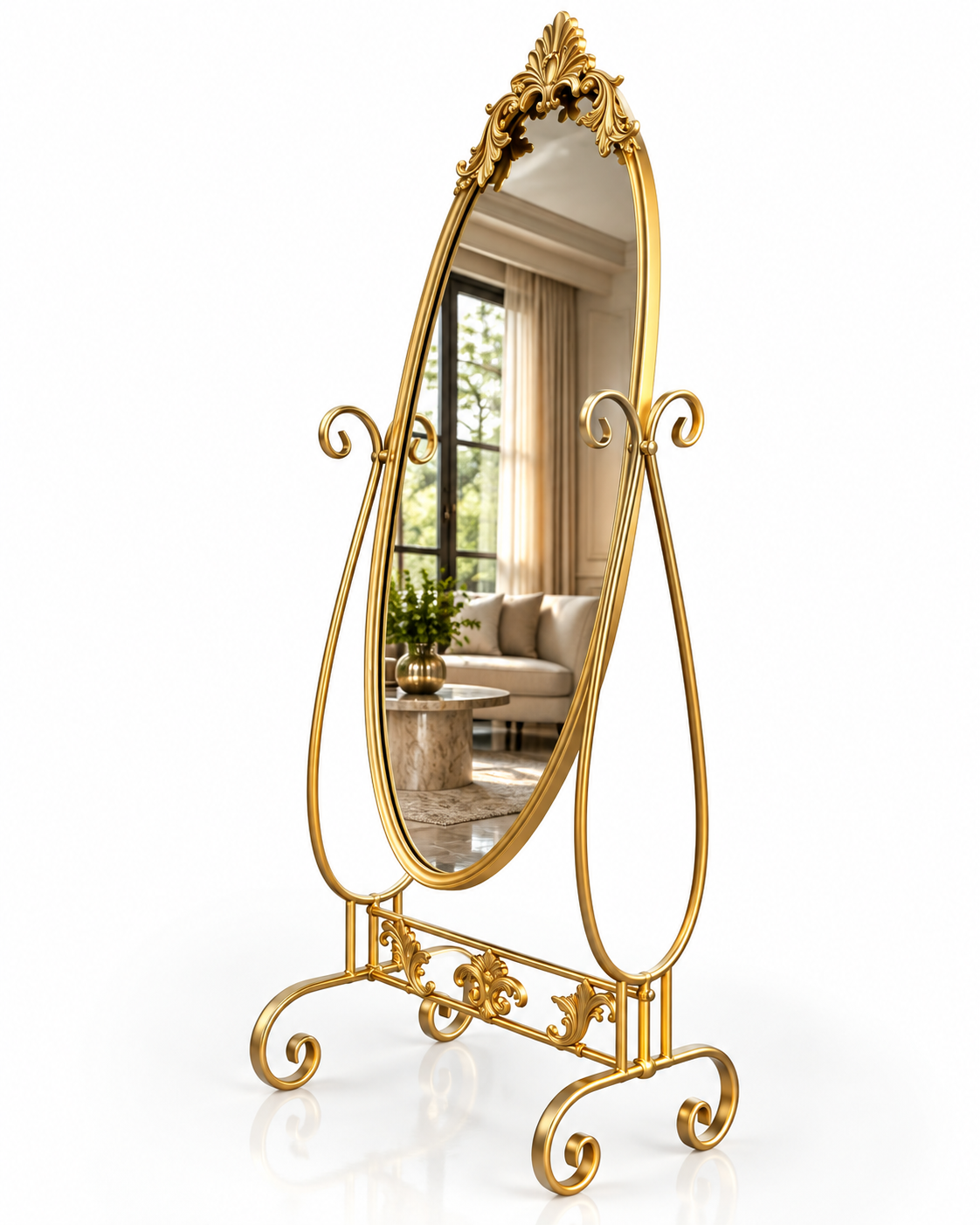 Palace Reflection Designer Floor Mirror For Home & Home Decoration Item
