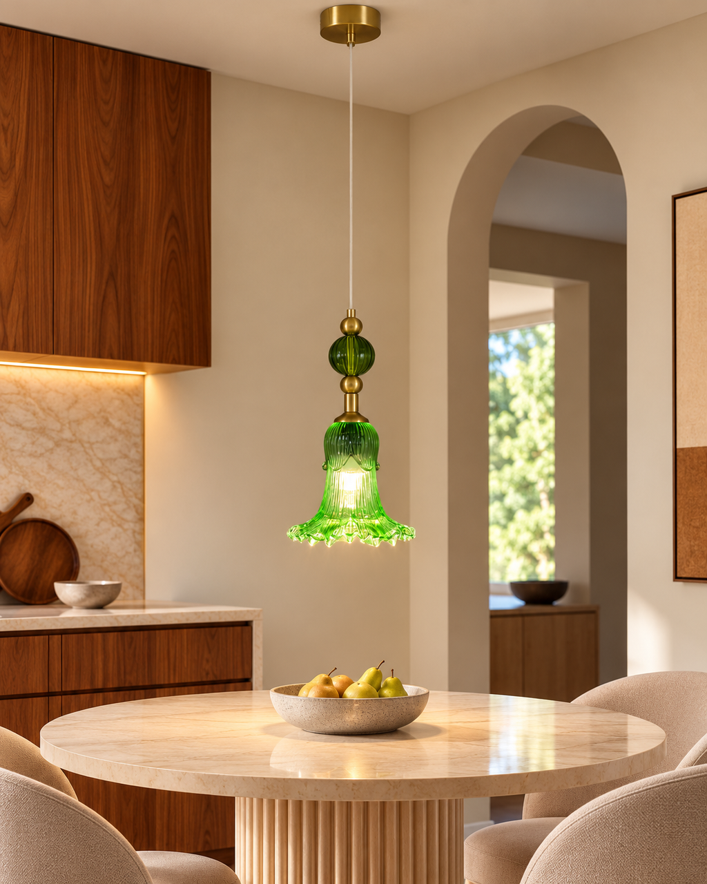 Lushara Pendant Light For Home & Item for Home Decoration - Green