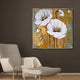 Blossom Bloom Handpainted Wall Painting (With outer Floater Frame)