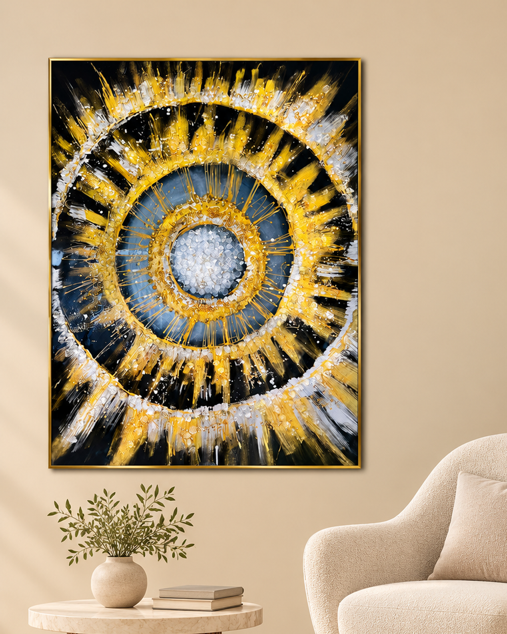 Enigmatic Brilliance Resin Art Wall Painting