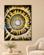 Enigmatic Brilliance Resin Art Wall Painting