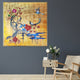 Wings in The Wilderness Hand Wall Painting For Home (outer Floater Frame )