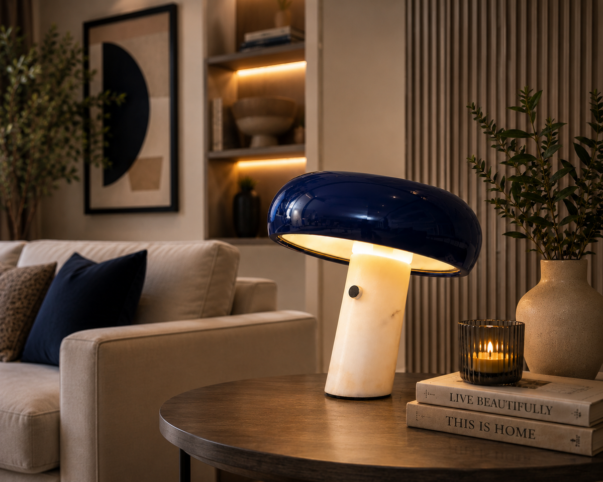Capstone Glow Table lamp for Home & Item for Home Decoration - Blue( Italian Designer Collection)