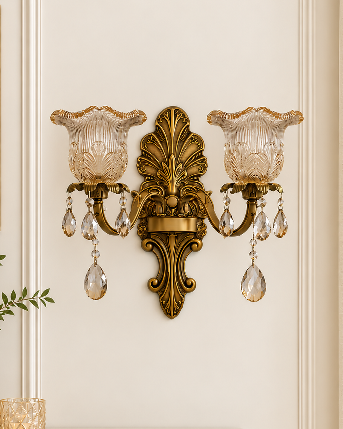 Sovereign Elegance Wall Light for Home & item for Home Decoration - Double Sconce