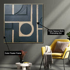 Golden Geometric Dreams Modern Wall Art (40 x 40 Inches)