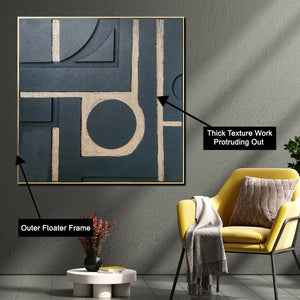 Golden Geometric Dreams Modern Wall Art (40 x 40 Inches)
