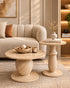 Ivory Silhouette Coffee Table for Living Room - Set of 2