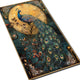 Lunar Peacock Elegance Crystal Glass Decorative Wall painting Art