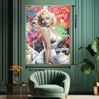 Marilyn's Timeless Charm Hand painting painting for home Wall (With Outer Floater Frame) (47x35.5 Inches)