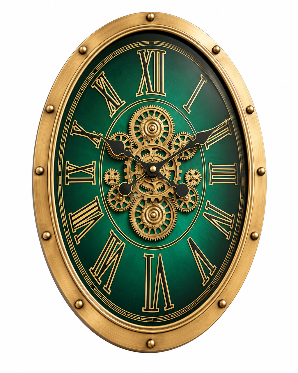 Meridian Time Luxury Designer Silent Movement Wall Clocks for the Home With Moving Gear Mechanism Buy Wall Clock Online (Steel Body)