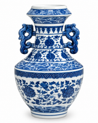 Indigo Palace Decorative Vase & Showpiece (Blue Pottery)