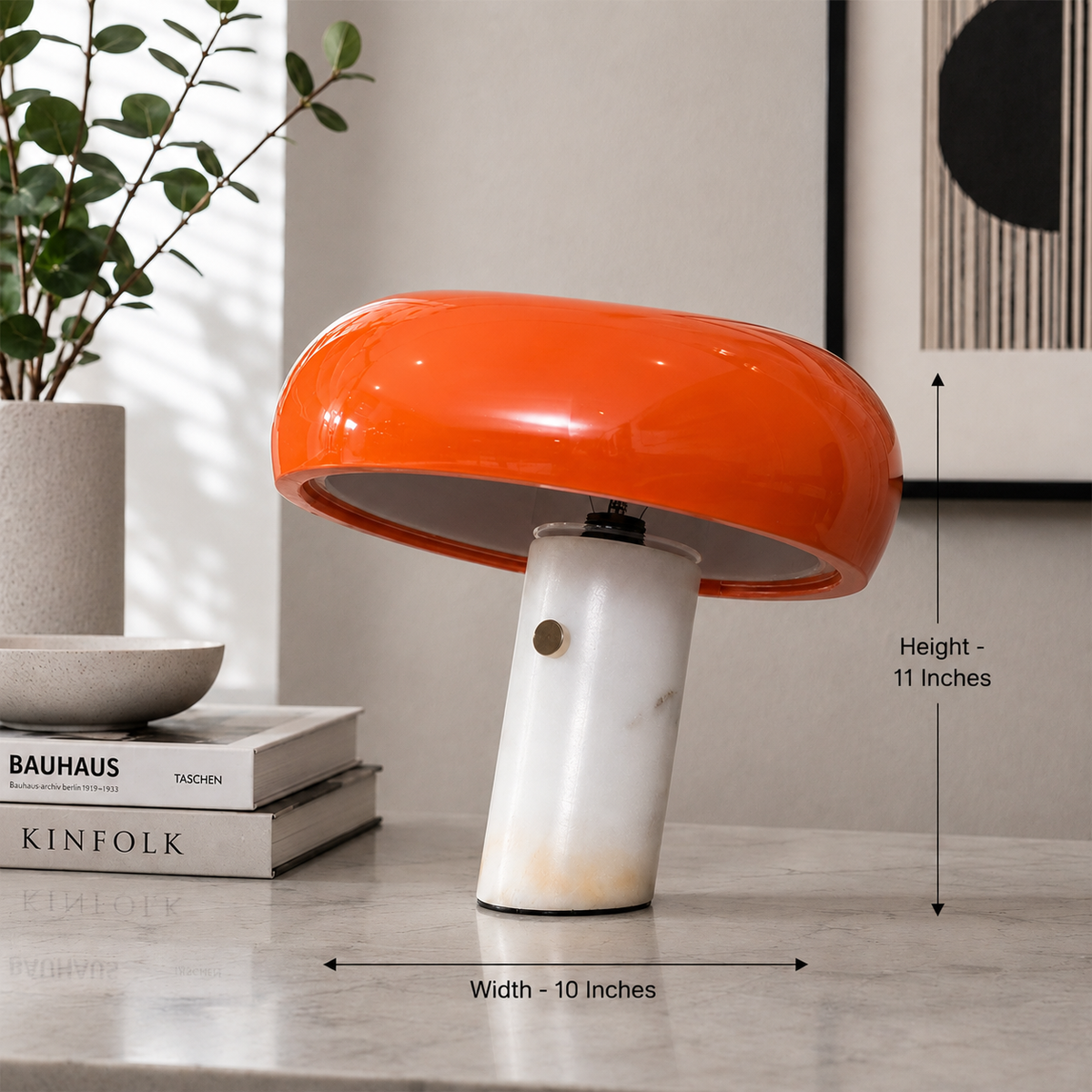Capstone Glow Table lamp for Home & Item for Home Decoration - Orange (Italian Designer Collection)