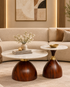 Arden Curve Coffee Table for Living Room - Set of 2