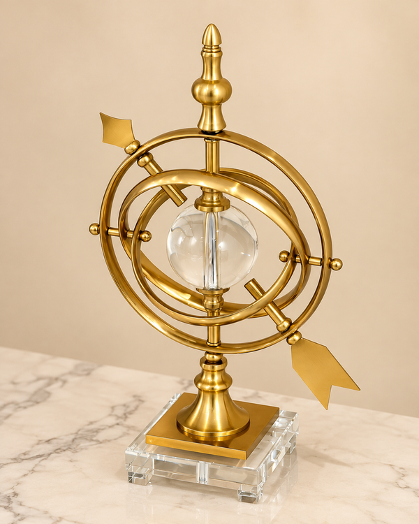 The Globe Trotter Table Showpiece for Decoration - Gold