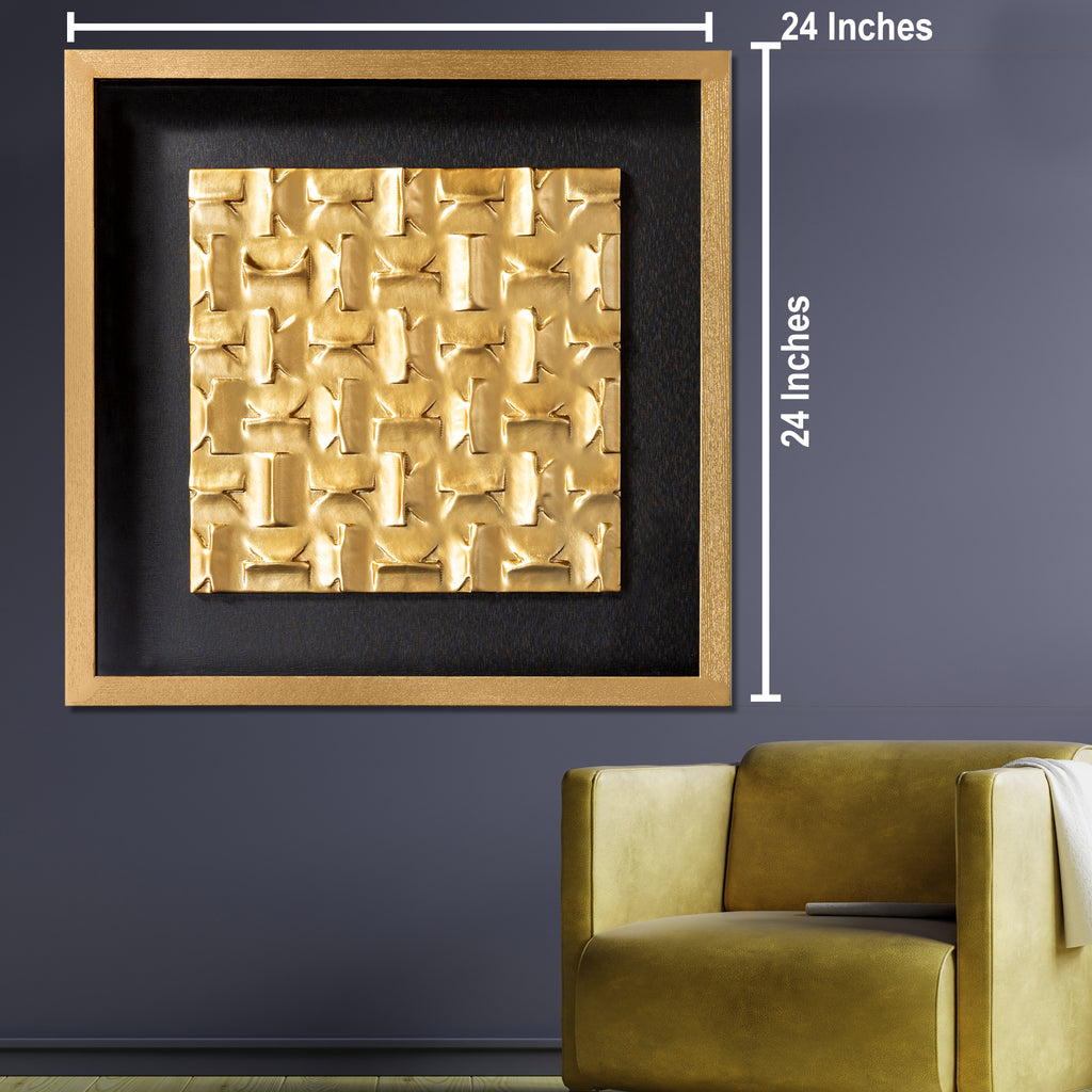 Golden Matrix Shadow Box for Wall Decoration