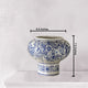 Blue Floral Harmony  Indoor Planter for Home - Medium