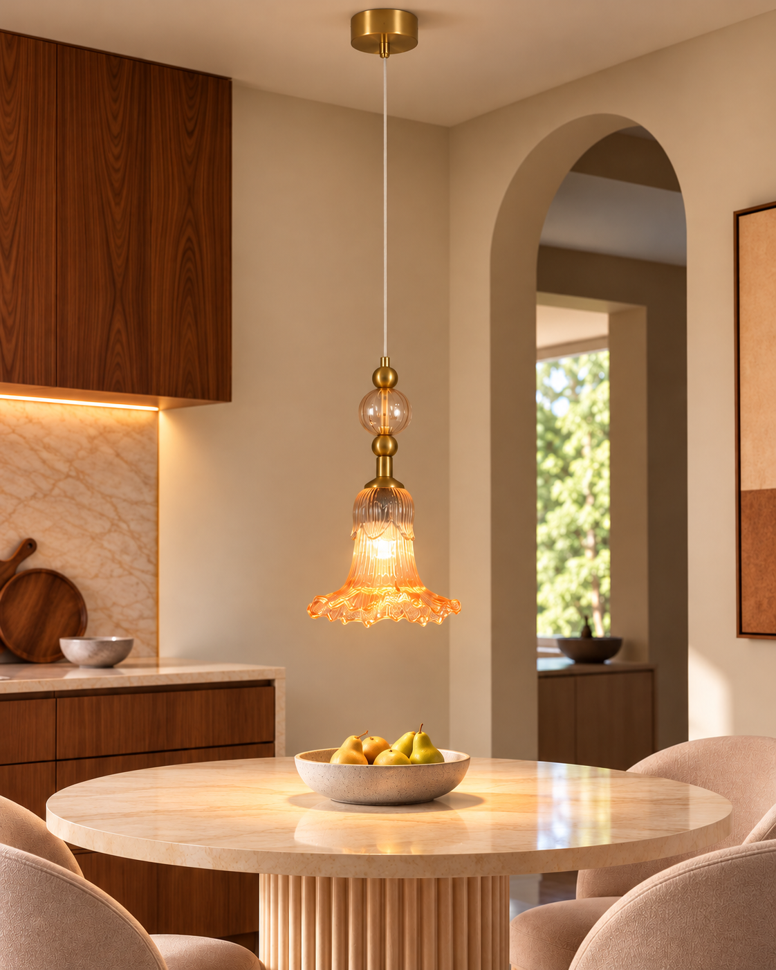 Lushara Pendant Light For Home & Item for Home Decoration - Amber