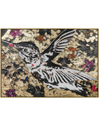 Wings of Grace by PERRY MILOU 100% Hand Wall Painting For Home (With Outer Floater Frame frame) ( 31.5 x 45.5 Inches )