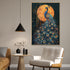 Moonlit Peacock Crystal Glass Wall Paintings For Home