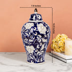 Midnight Garden Decorative Ceramic Vase (Blue Pottery)