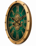 Meridian Time Luxury Designer Silent Movement Wall Clocks for the Home With Moving Gear Mechanism Buy Wall Clock Online (Steel Body)