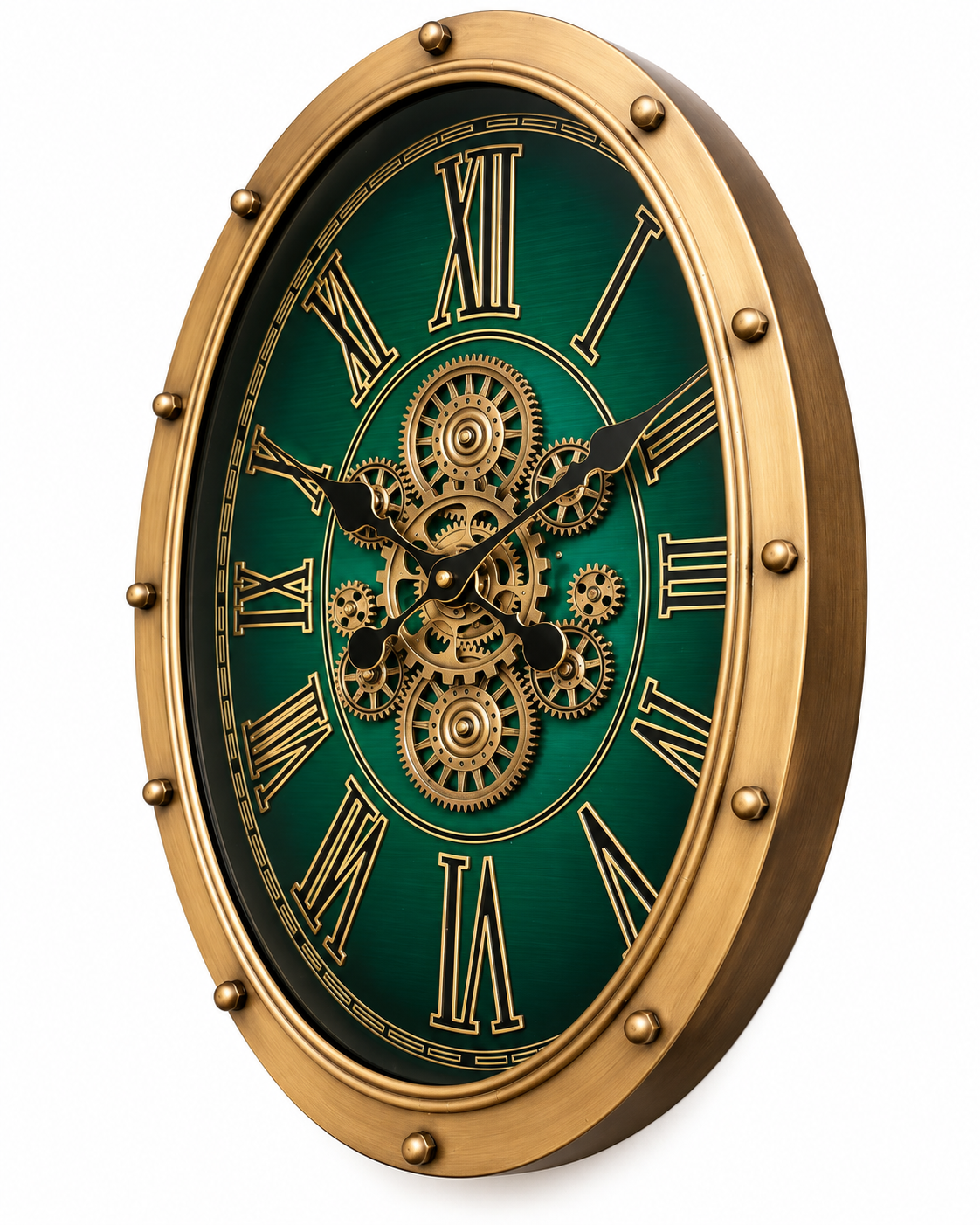 Meridian Time Luxury Designer Silent Movement Wall Clocks for the Home With Moving Gear Mechanism Buy Wall Clock Online (Steel Body)