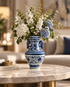Indigo Palace Decorative Vase & Showpiece (Blue Pottery)