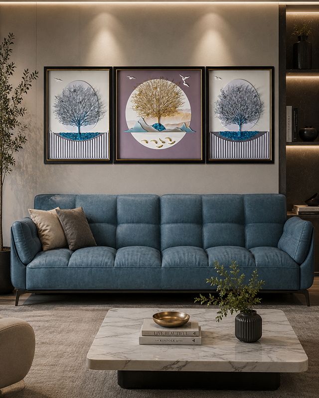 Ethereal Oasis Shadow Box Wall Decoration Piece - Set of 3