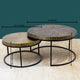 The Golden Cylindrical  Set of 2 Nesting Coffee Table - Gold