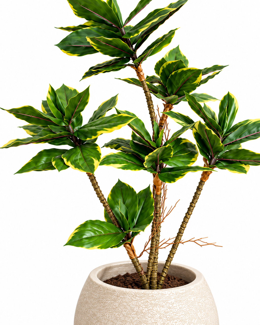 Dracaena Fragrans Artificial Indoor Plant For Home ( Natural feel )  ( 3 Feet )