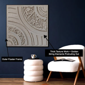 Ivory Horizons Modern Wall Art (40 x 40 Inches)