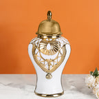 Golden Garland Decorative Ceramic Vase & Home Decoration Items - Medium