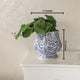 Blue Floral Harmony  Indoor Planter for Home - Big
