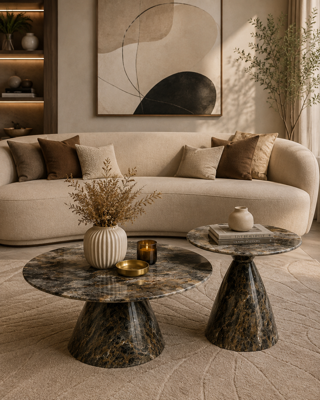 Shadow Crest Coffee Table for Living Room - Set of 2