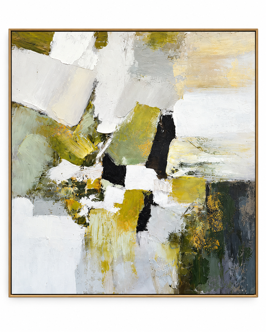 Broken Horizon Handmade painting for Home & Wall Decoration Item (With Outer Floater Frame) (39.5x39.5 Inches)