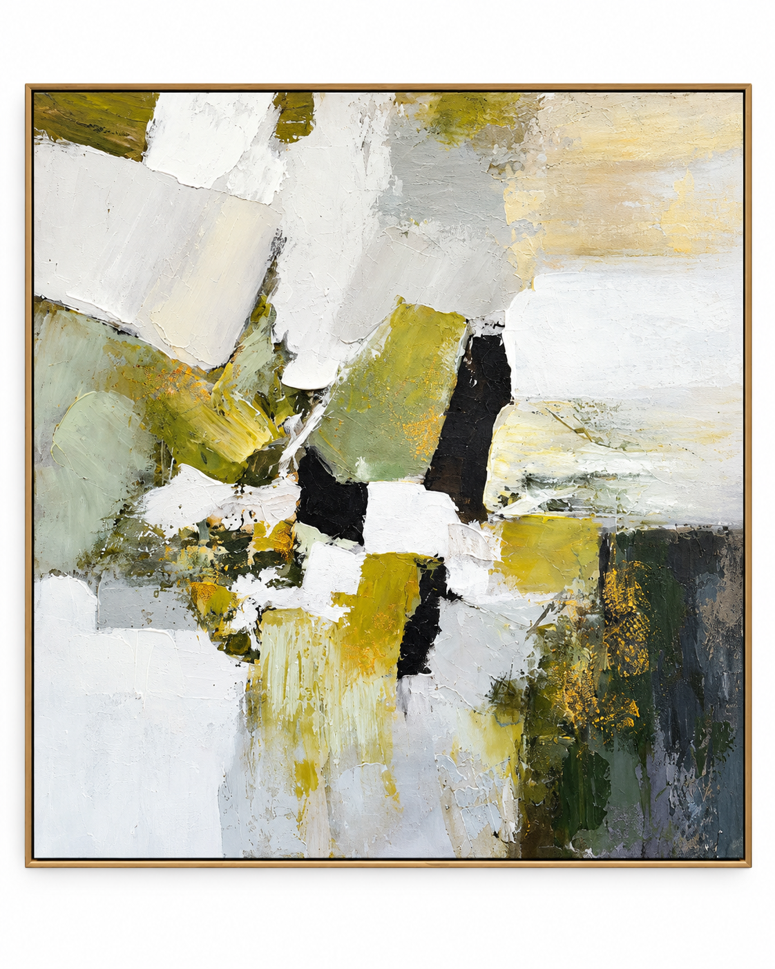 Broken Horizon Handmade painting for Home & Wall Decoration Item (With Outer Floater Frame) (39.5x39.5 Inches)