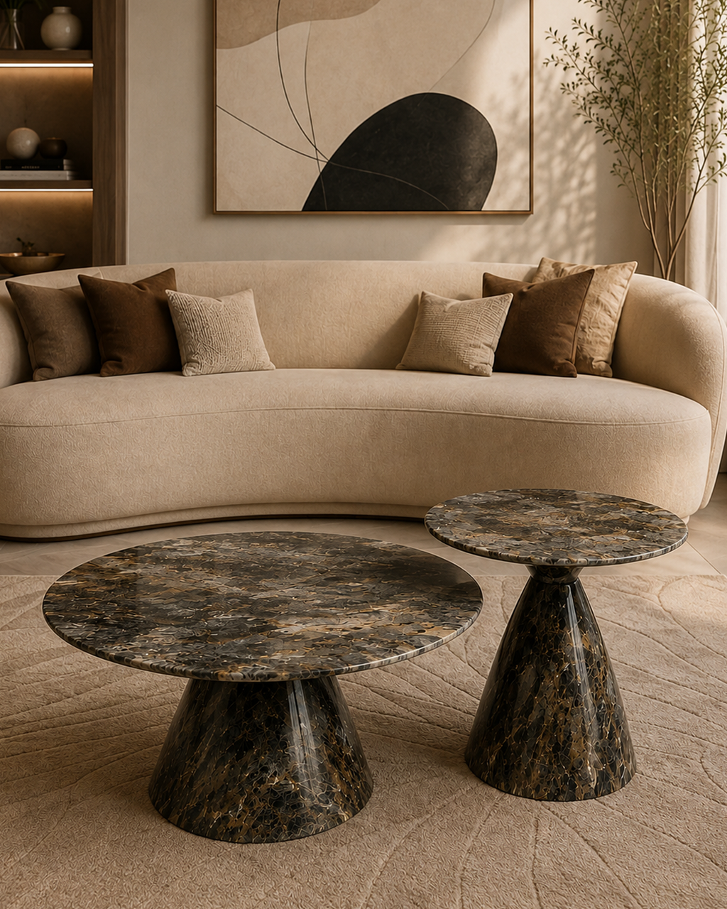 Shadow Crest Coffee Table for Living Room - Set of 2