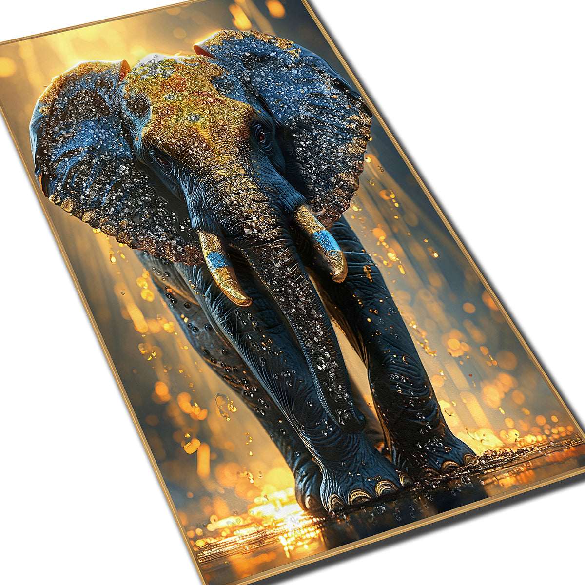 Emberlight Monarch Elephant Crystal Glass Painting & Wall Decoration Items