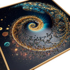 Celestial Night Home Crystal Glass Wall Paintings For Living Room - Set of 2