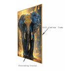 Emberlight Monarch Elephant Crystal Glass Painting & Wall Decoration Items