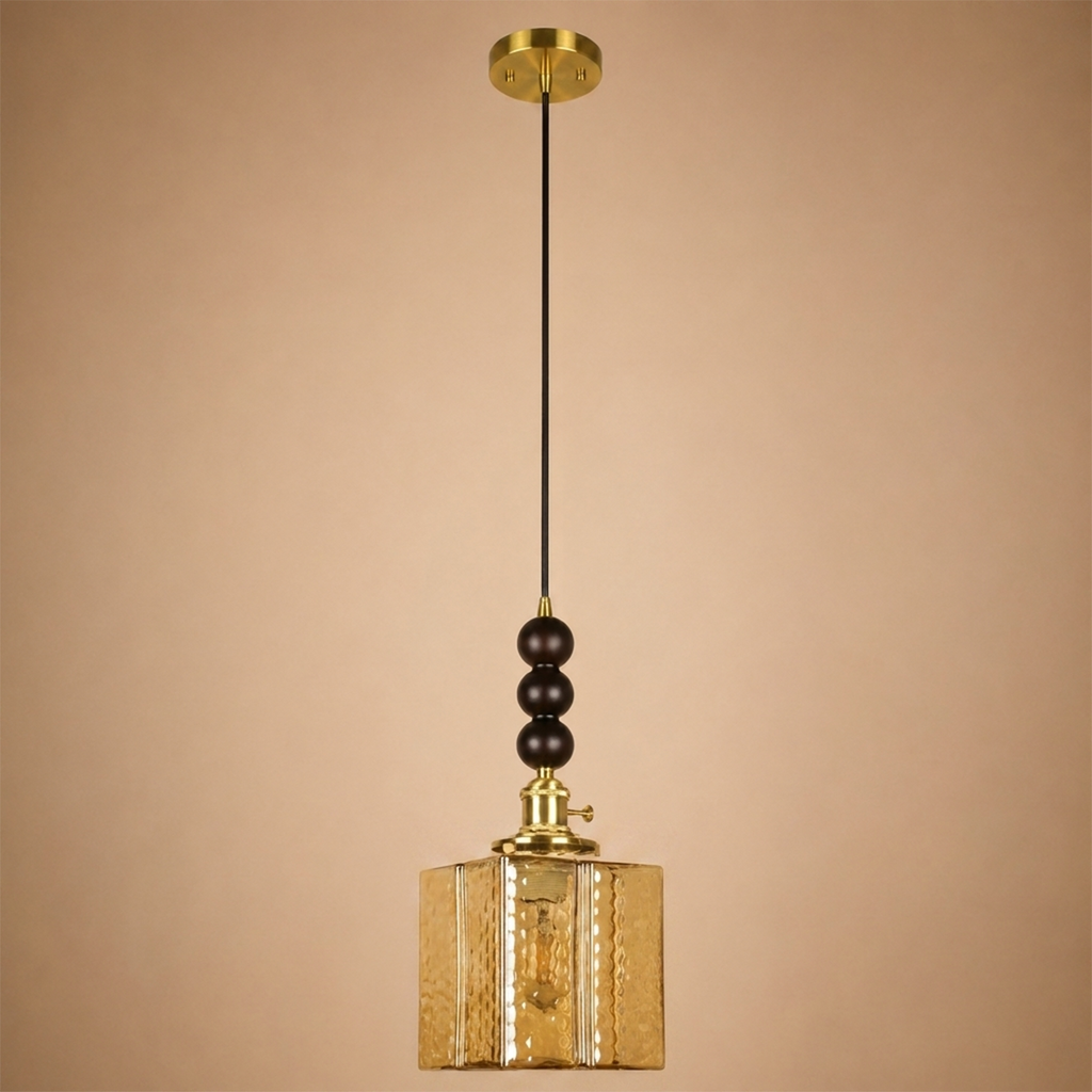 Echo Stone Pendant Light For Home  & Item  for Home Decoration  - Amber