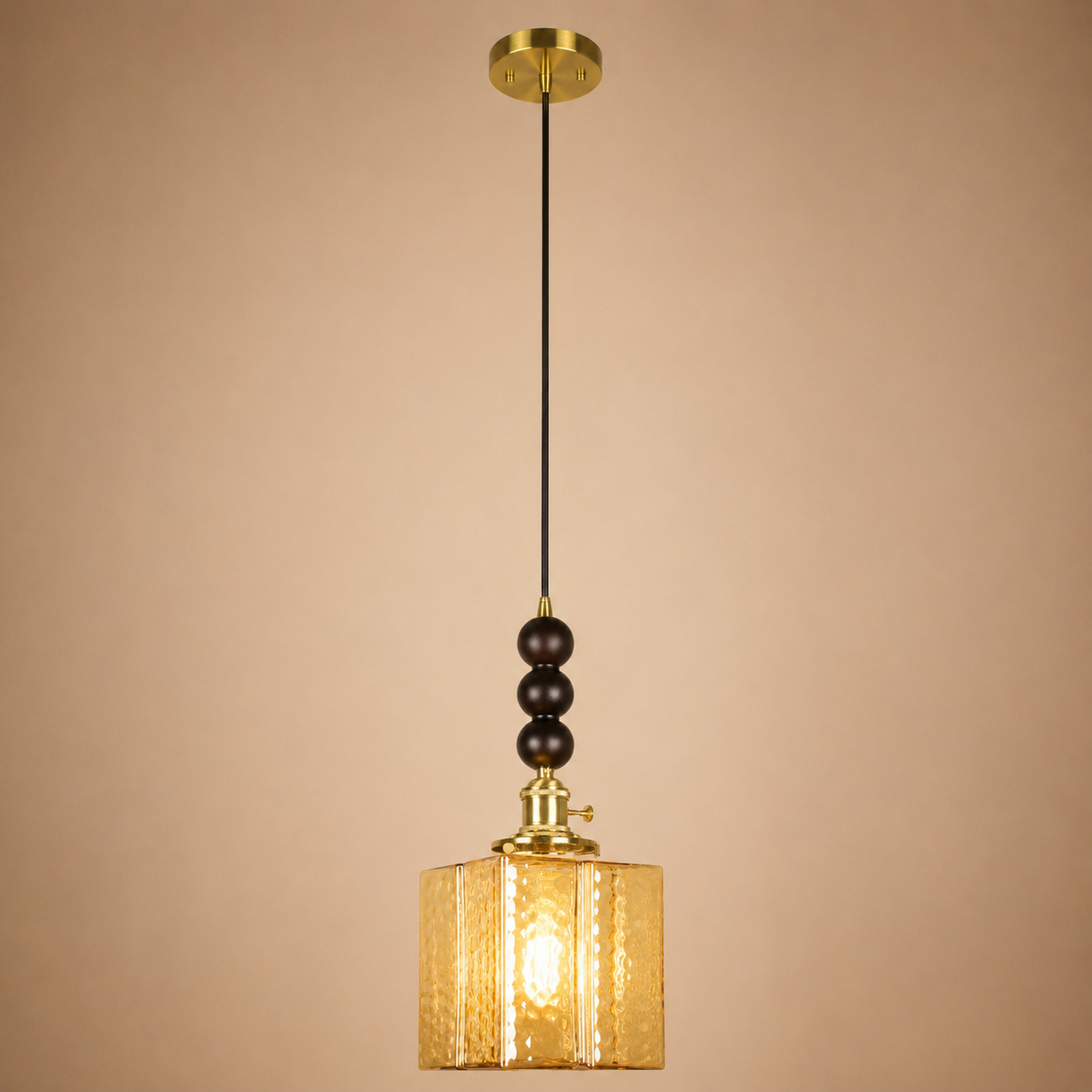 Echo Stone Pendant Light For Home  & Item  for Home Decoration  - Amber