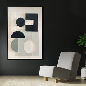 Geometric Dreamscape Modern Wall Art ( 32 x 47 Inches )