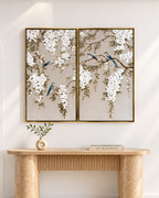 Spring Melody Hand painting for Home & Wall Decoration Item (With Outer Floater Frame)