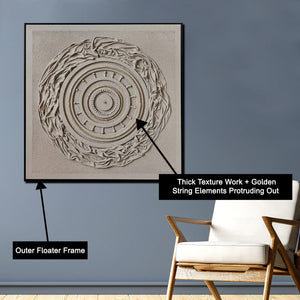 Whispering Meridian Modern Wall Art (40 x 40 Inches)