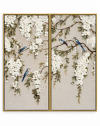 Spring Melody Hand painting for Home & Wall Decoration Item (With Outer Floater Frame)