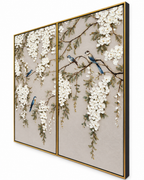 Spring Melody Hand painting for Home & Wall Decoration Item (With Outer Floater Frame)