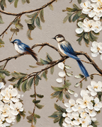 Spring Melody Hand painting for Home & Wall Decoration Item (With Outer Floater Frame)