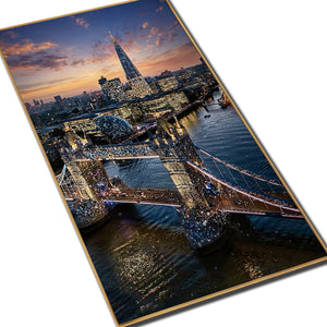 London Skyline Crystal Glass Wall Paintings For Home